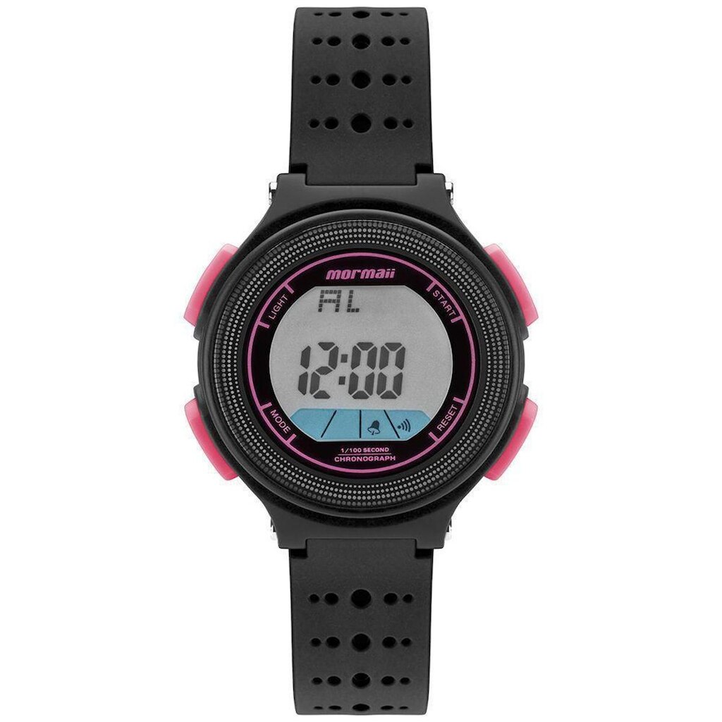 Relógio Mormaii Digital Infantil MO0974B/8T Pulseira de Borracha Preta