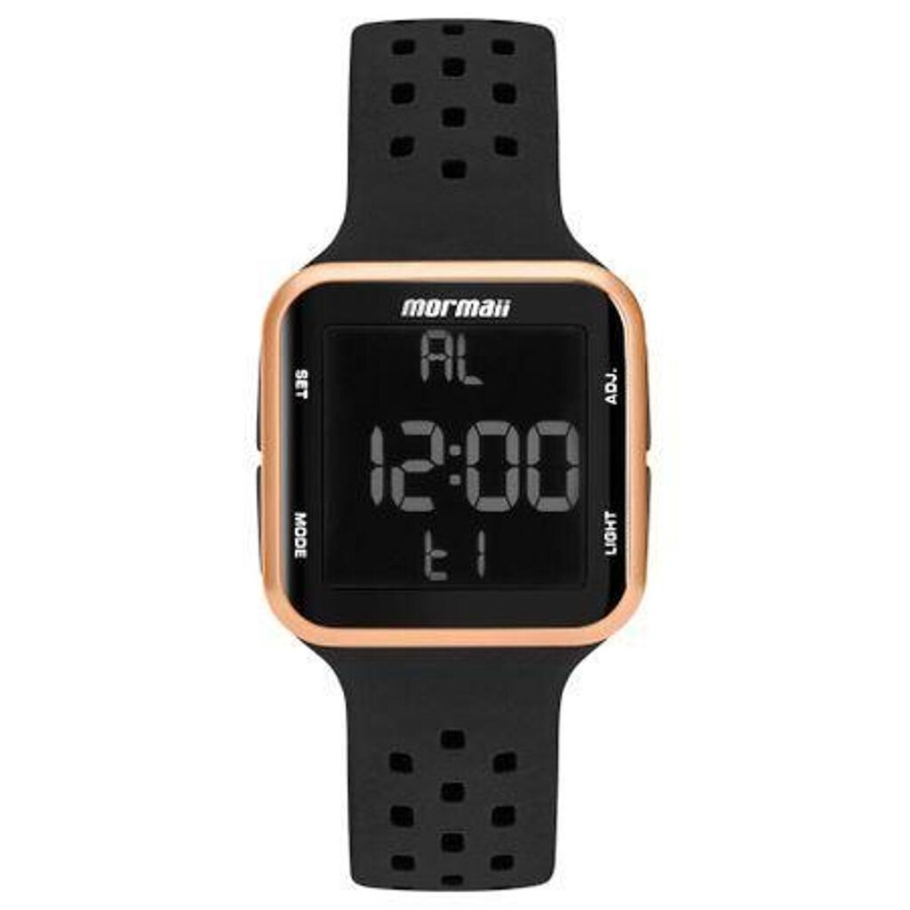Relógio Mormaii Digital MO6600/8J Pulseira de Silicone Preta