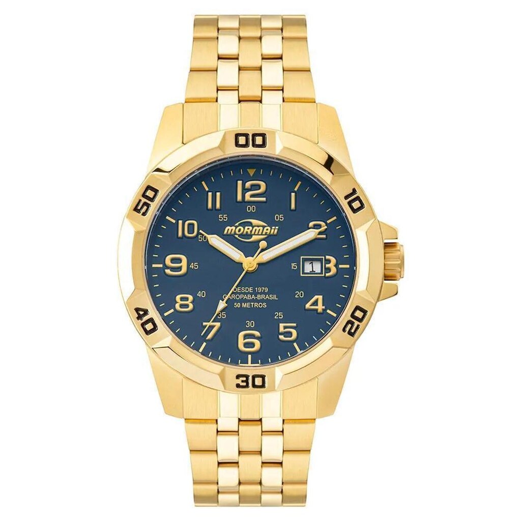 Relógio Mormaii Masculino Steel Basic Dourado - MO2317AE/1A