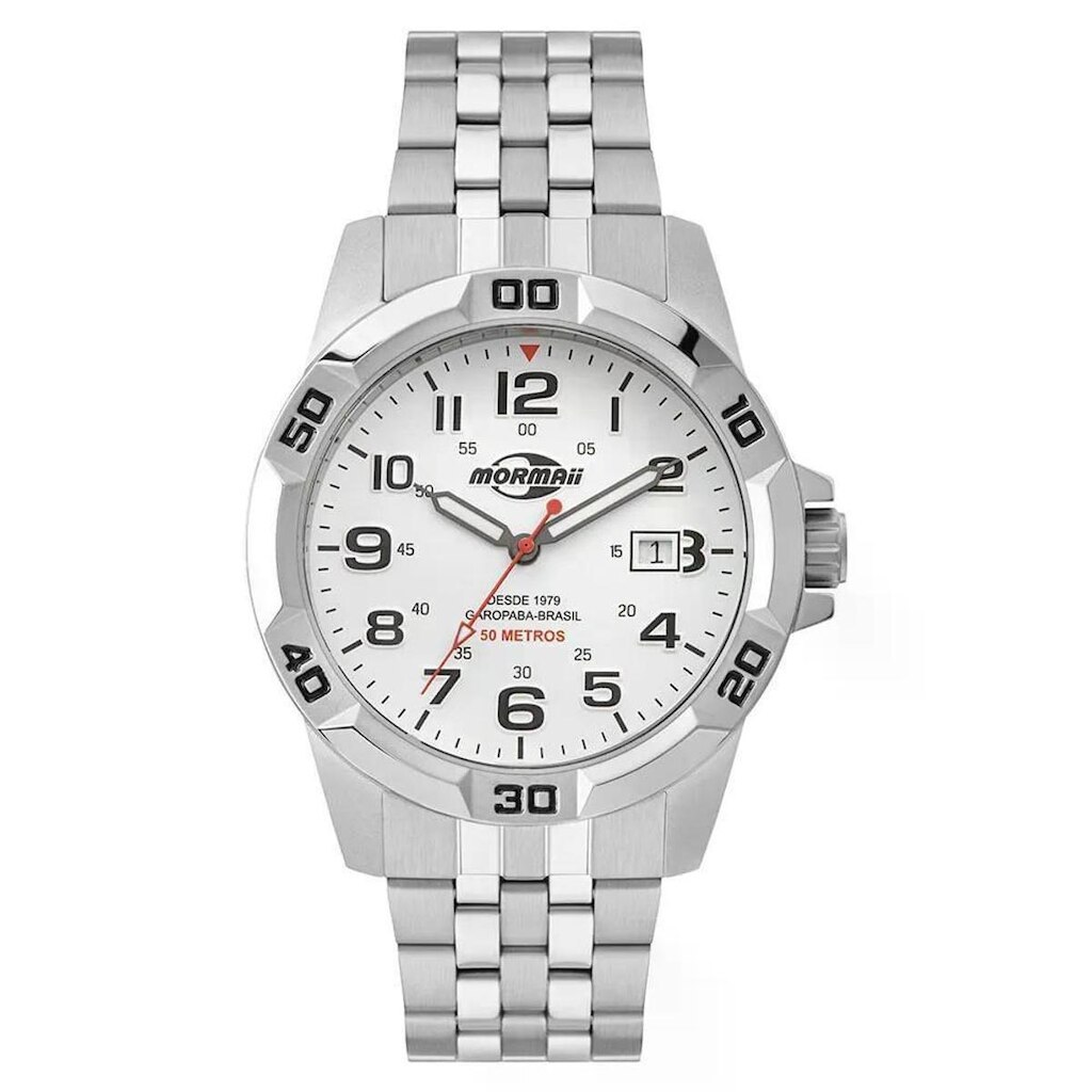 Relógio Mormaii Masculino Steel Basic Prata - MO2317AD/1B