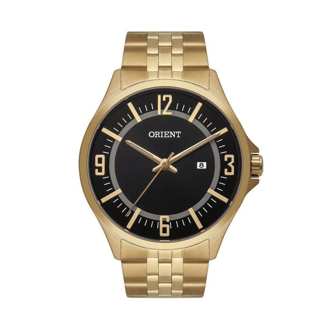 Relógio Orient Dourado Com Calendário MGSS1235 p2kx