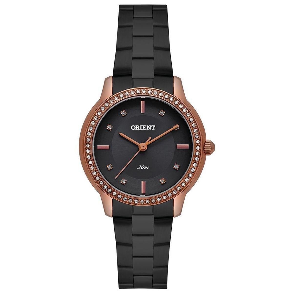 Relógio Orient Feminino Preto com Rosê - FTSS0089 G1GX - A Suissa