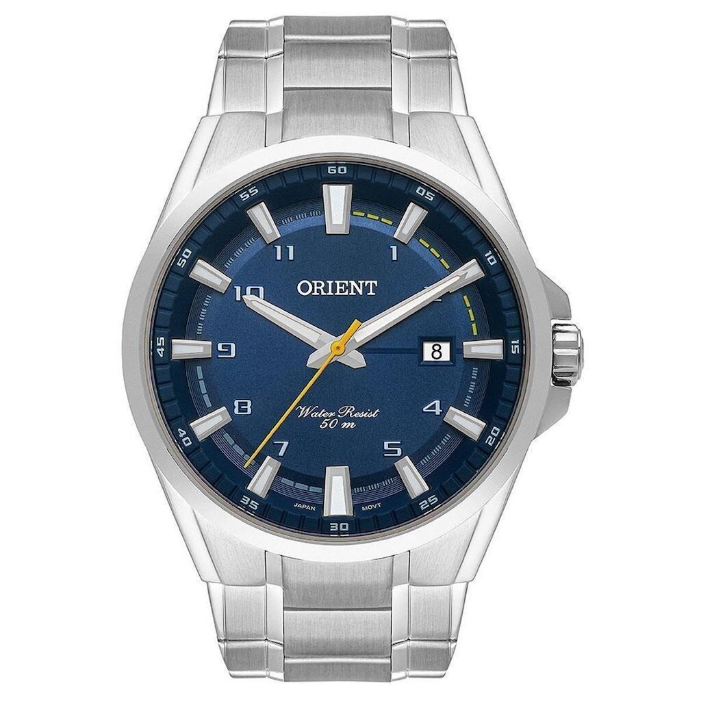 Relógio Orient Masculino MBSS1368 D2SX Pulseira de Aço prata