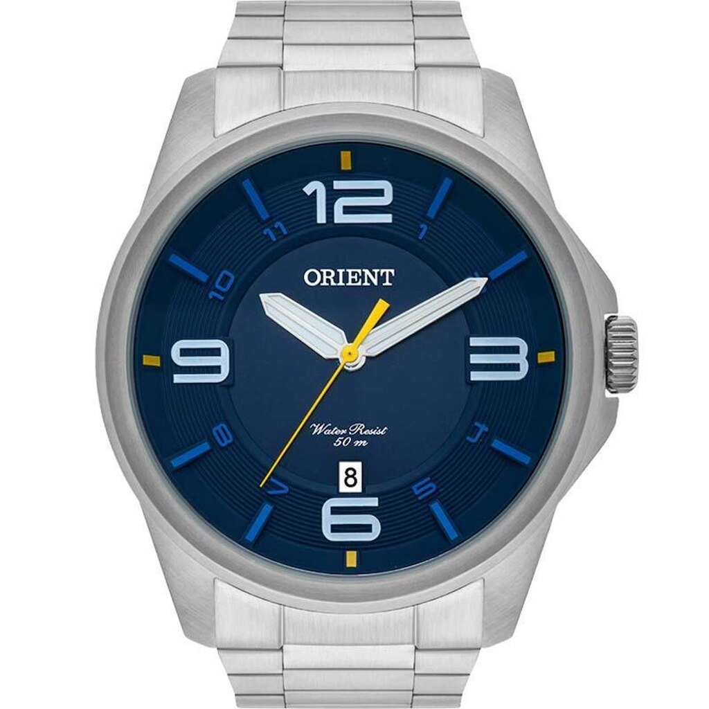 Relógio Orient Masculino Prata/Azul - MBSS1288 D2SX