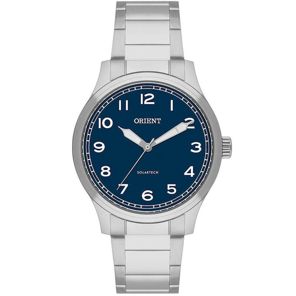 Relógio Orient Masculino Ref: Mbss0018 D2sx Casual Solar Prateado