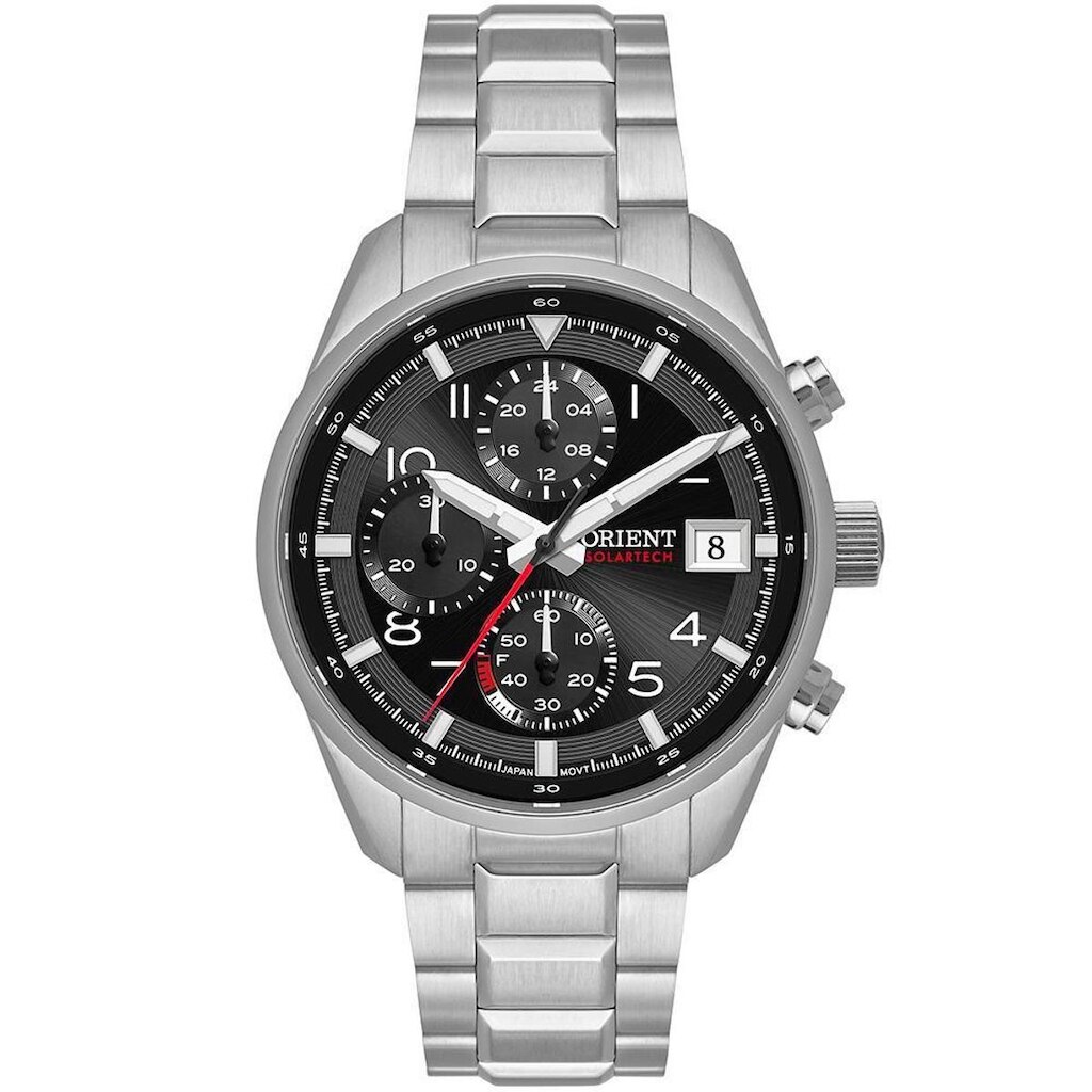 Relógio Orient Masculino Ref: Mbssc308 P2sx Solar Cronógrafo Prateado