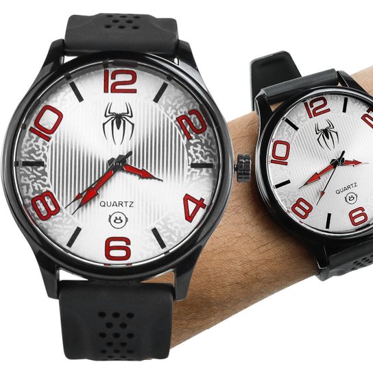 Relógio Orizom Infantil herói homem aranha Masculino presente - Preto Menor preço em Relógio Orizom Infantil herói homem aranha Masculino presente - Preto