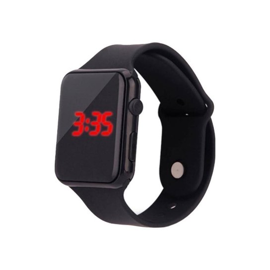 Relógio Orizom Quadrado Led RLA14 Feminino - Preto Menor preço em Relógio Orizom Quadrado Led RLA14 Feminino - Preto