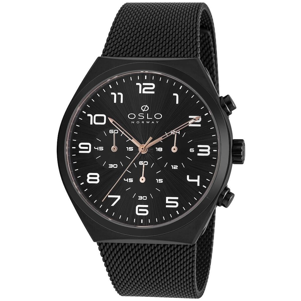 Relógio Oslo Ppx Slim Cronógrafo Black
