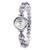 Relógio Prata Feminino De Pulso Quartz Pulseira Com Pedras - Prata