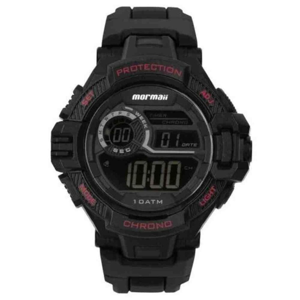 Relógio Preto Masculino Mormaii Action MO1134AF/8P