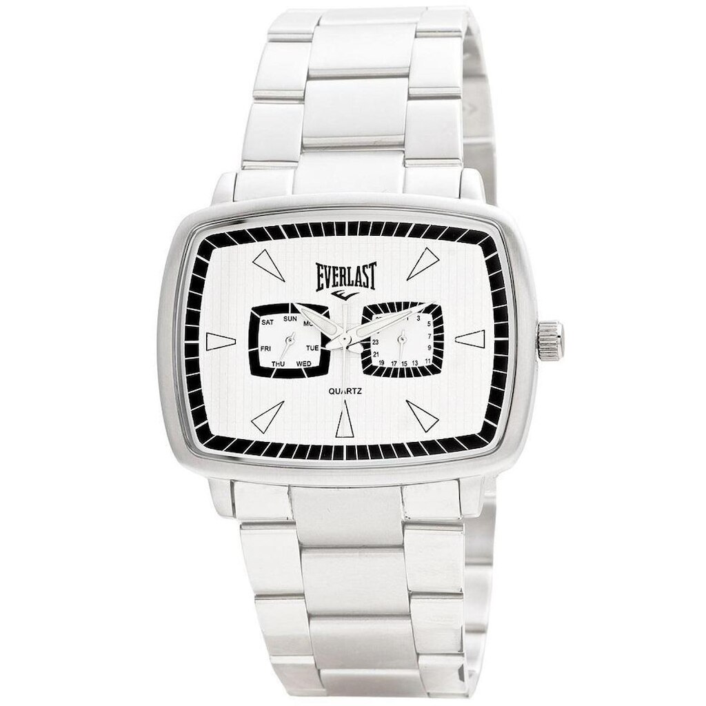 Relógio Pulso Everlast Masculino Aço Calendário E094
