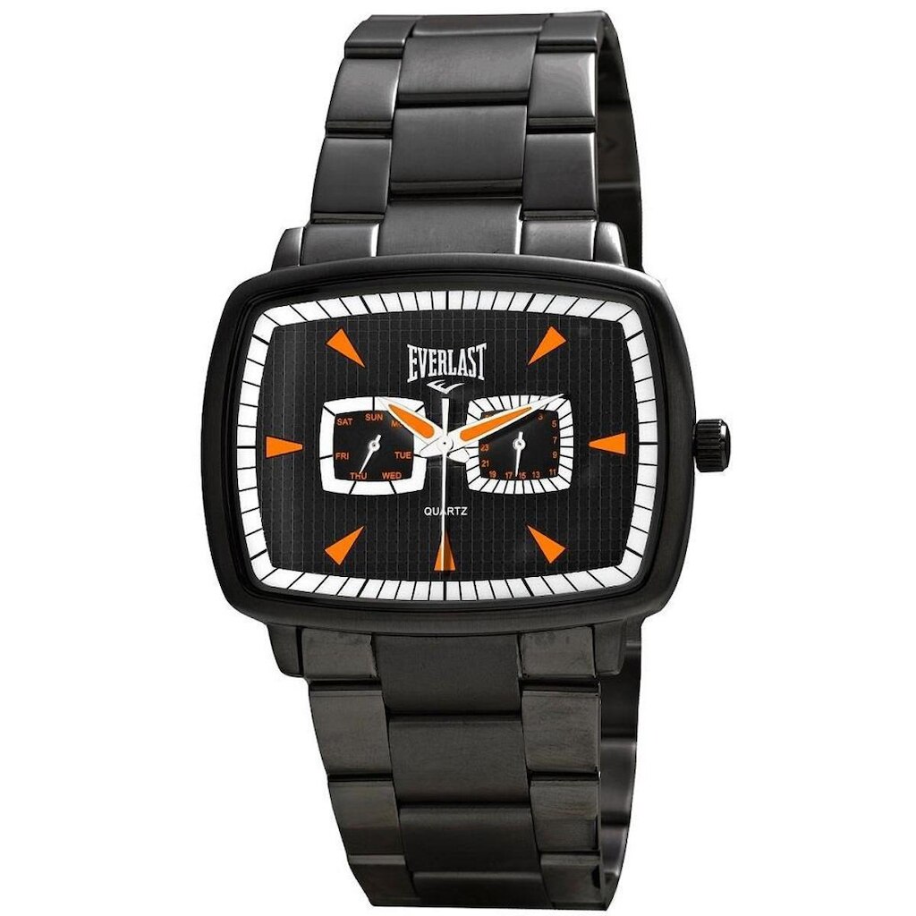 Relógio Pulso Everlast Masculino Aço Calendário E095