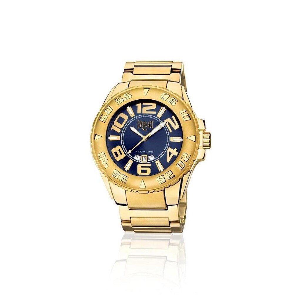 Relógio Pulso Everlast Masculino Calendário Aço E627