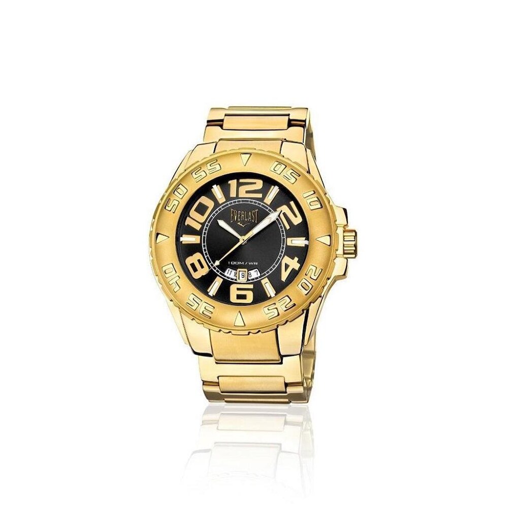 Relógio Pulso Everlast Masculino Calendário Aço E627
