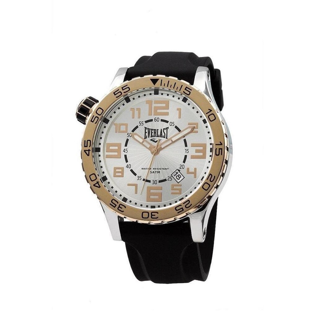 Relógio Pulso Everlast Masculino Calendário Preto E538