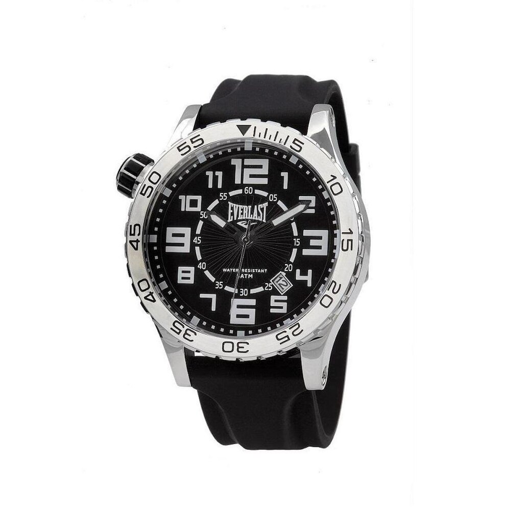 Relógio Pulso Everlast Masculino Calendário Preto E538