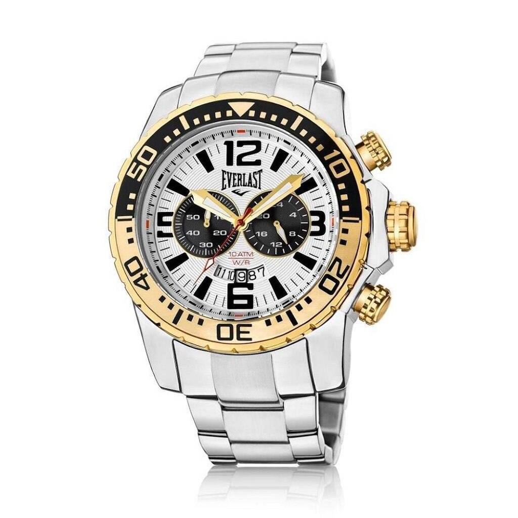 Relógio Pulso Everlast Masculino Cronógrafo Aço E653