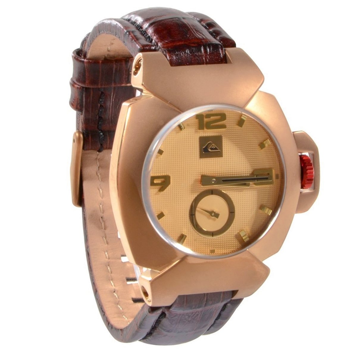 Relógio Quiksilver Foxhound Leather Cooper - Dourado | Netshoes