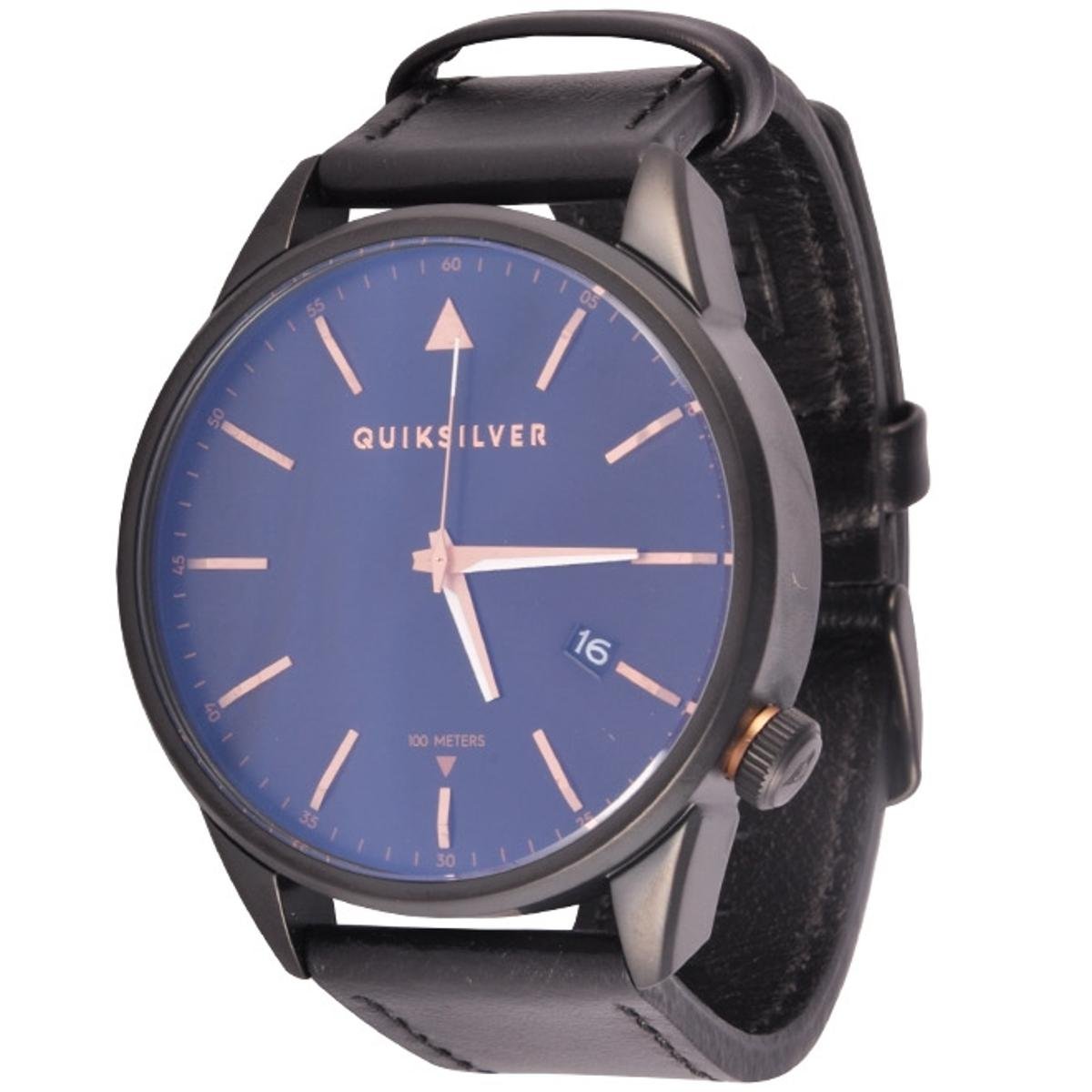 Relógio Quiksilver Timebox Leather - Preto | Netshoes
