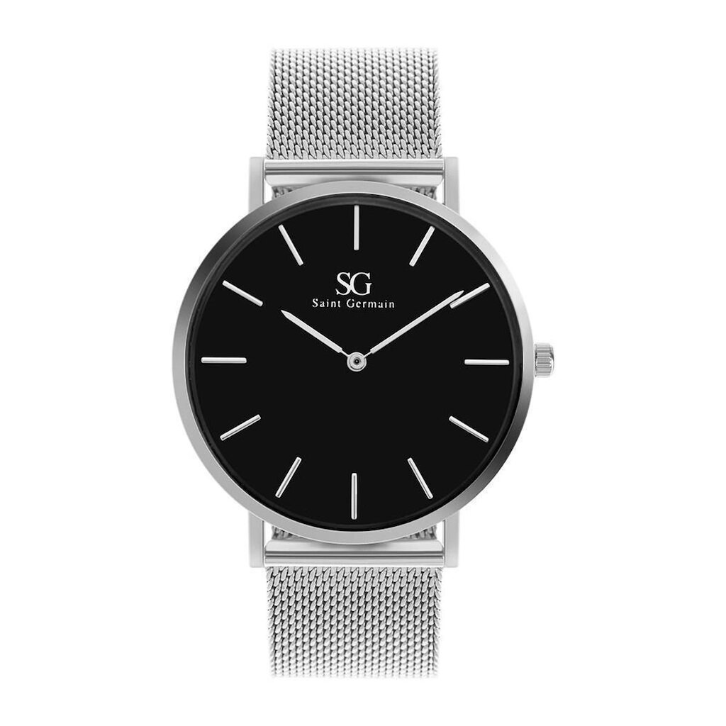 Relógio Saint Germain Brand Harlem Black Silver 40Mm Masculino