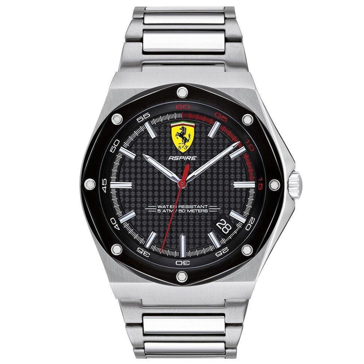 Relógio Scuderia Ferrari Aço Masculino - Prata | Netshoes