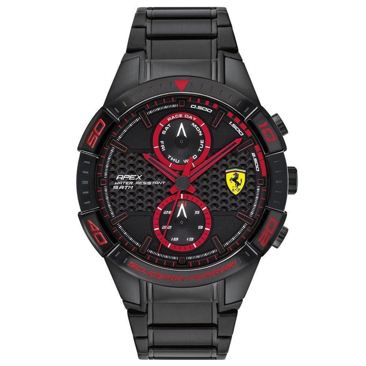 Relógio Scuderia Ferrari Masculino Aço - Preto | Netshoes