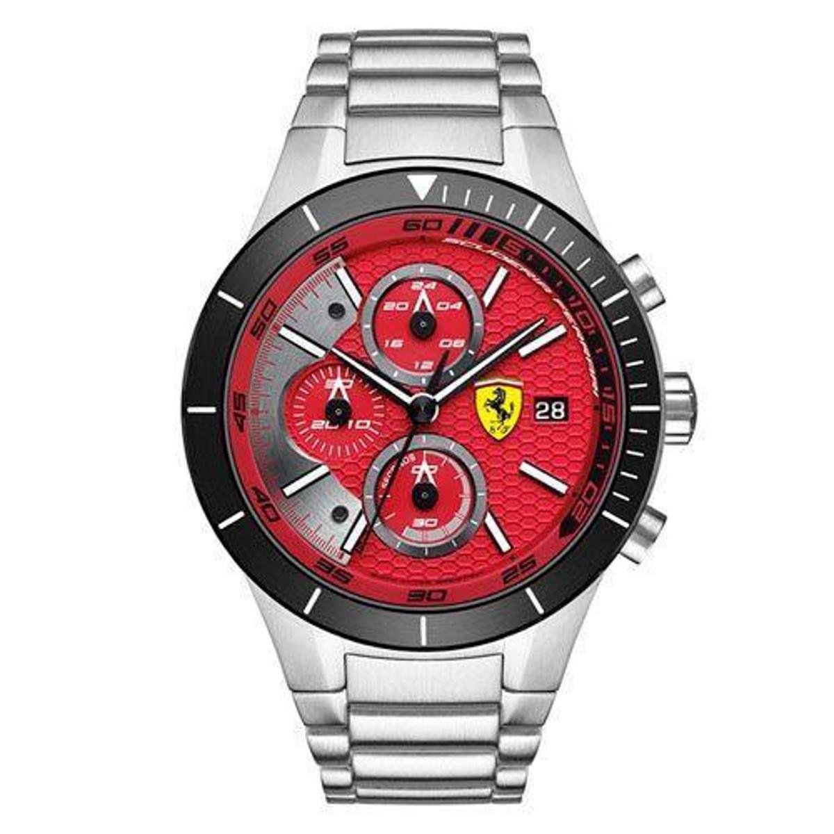 Relógio Scuderia Ferrari Masculino Aço - Prata | Netshoes