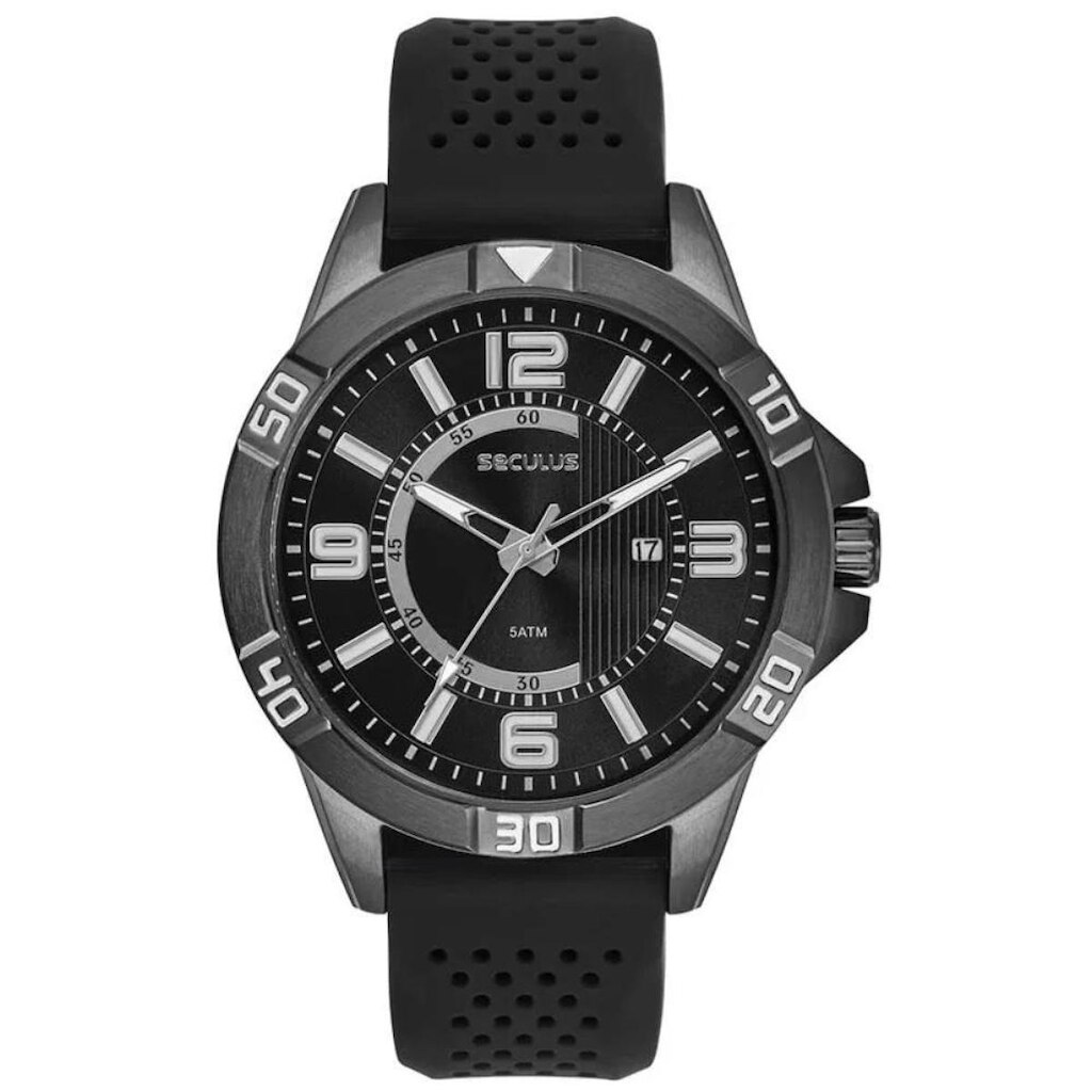 Relógio Seculus   00gpsvpu Esportivo Black