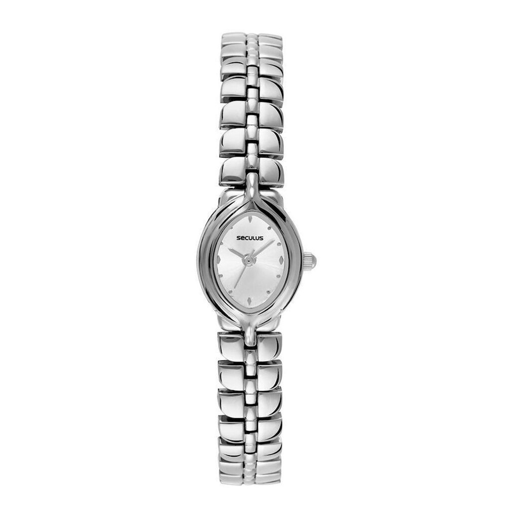 Relógio Seculus   00l0svnb Oval Bracelete Praetado