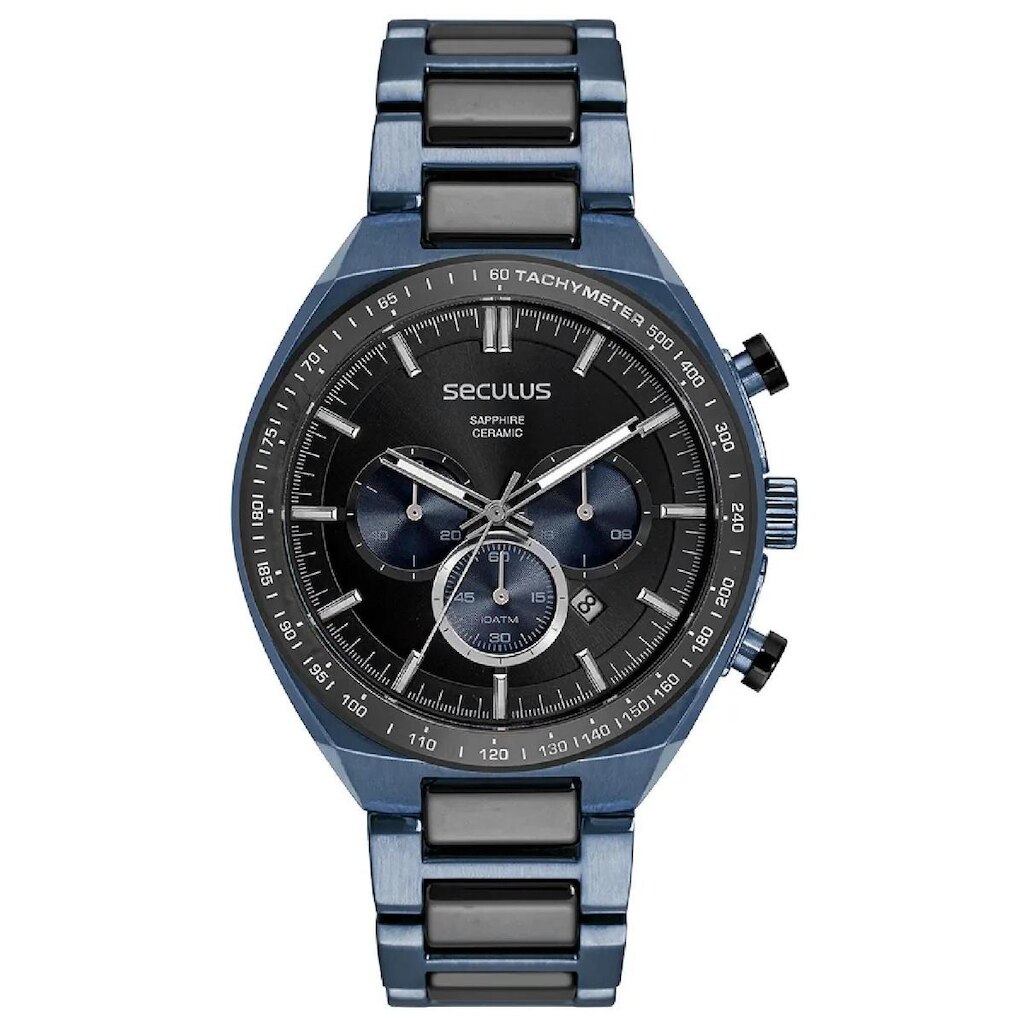 Relógio Seculus 77280GPSVEQ1 Masculino 47mm Aço Inox