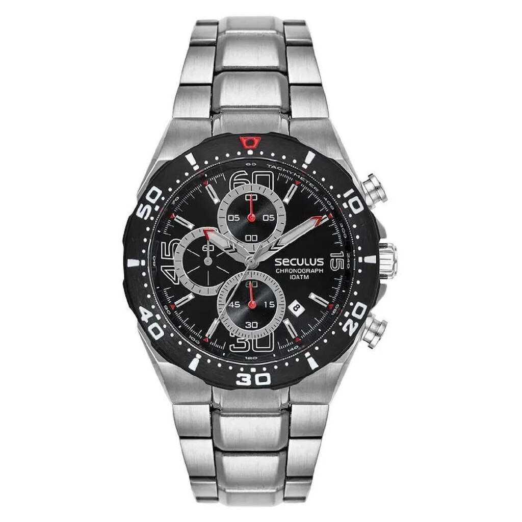 Relógio Seculus Cronógrafo 77351GPSVCA1 44mm Aço Inox