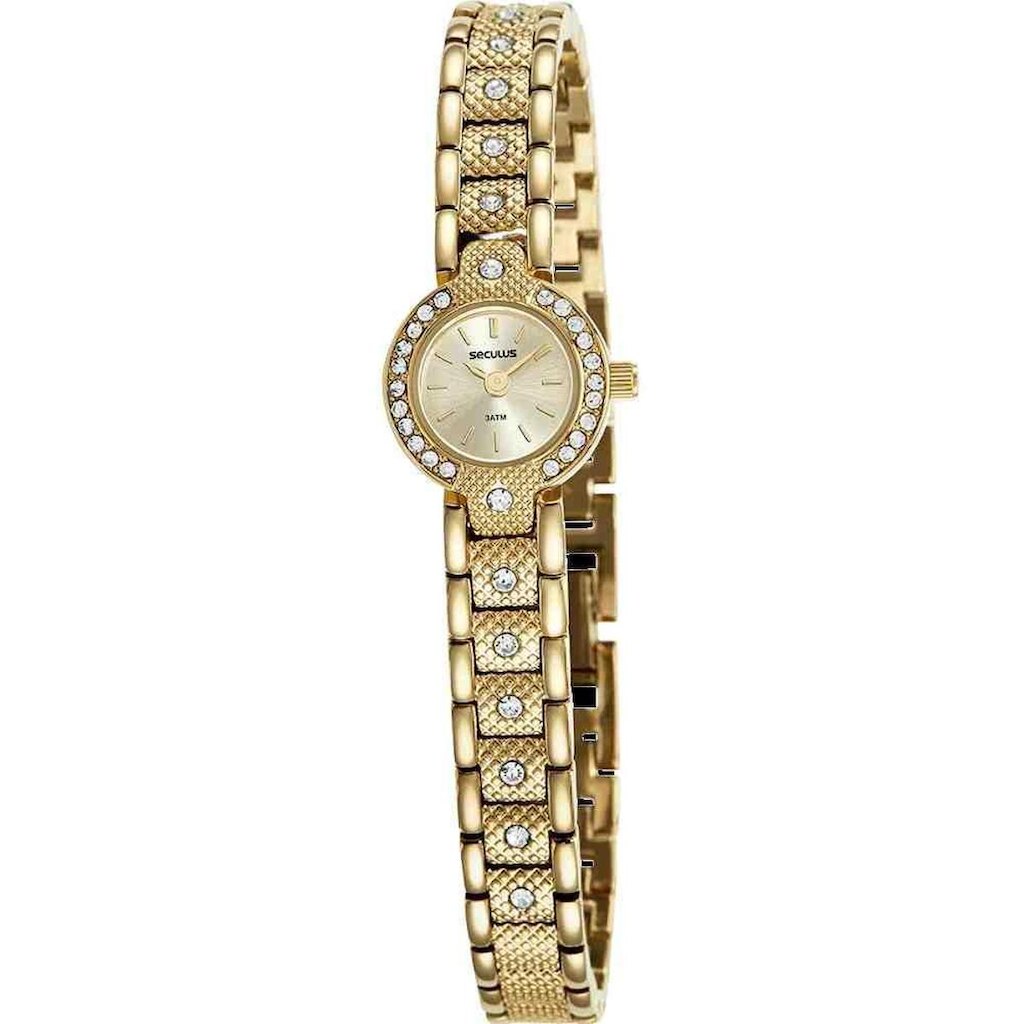 Relógio Seculus Dourado Feminino 44067LPSVDB1