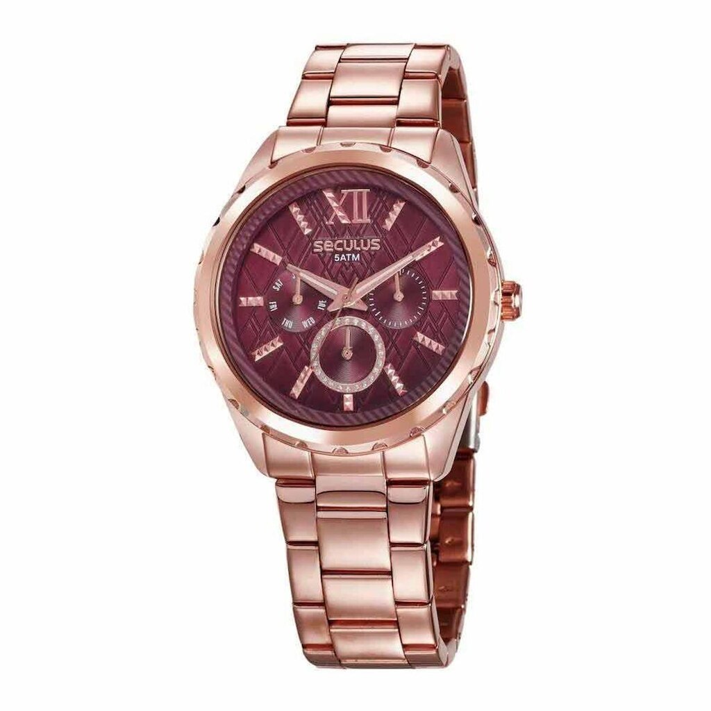 Relógio Seculus Feminino Multfunção Rosê 35004Lpsvrs1