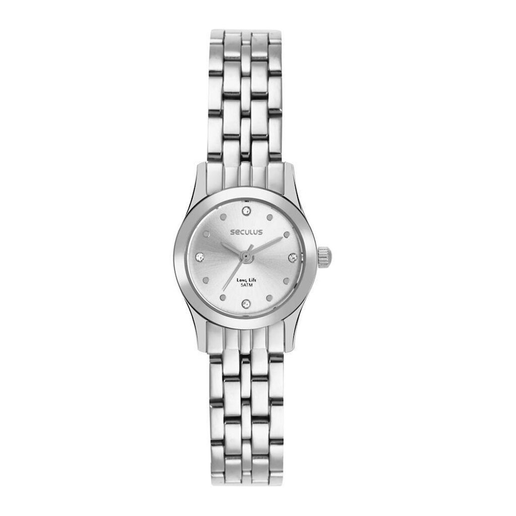 Relógio Seculus Feminino Ref: 23758l0svna2 Clássico Aço Prateado