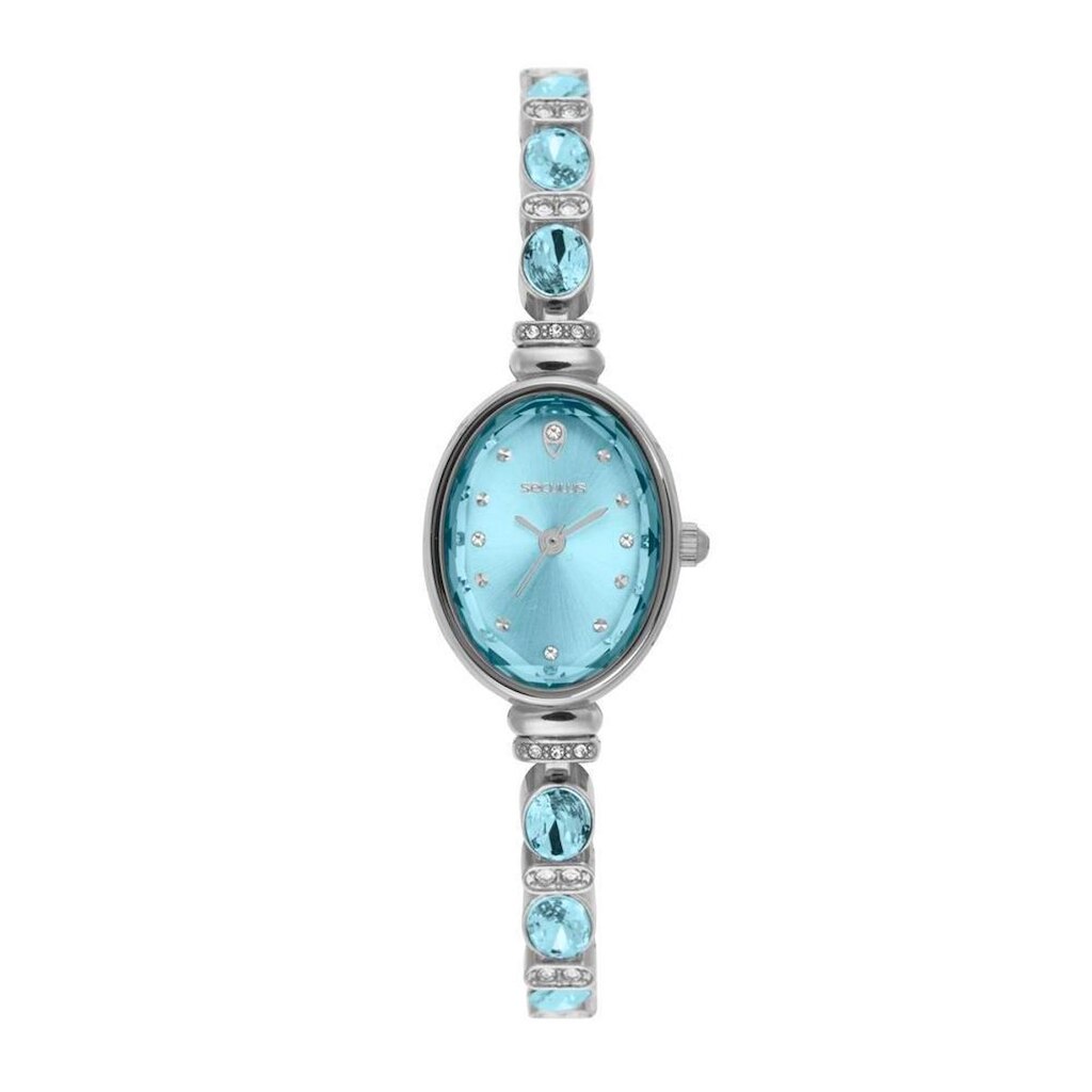 Relógio Seculus Feminino Ref: 44367l0svnb4 Oval Bracelete Prateado