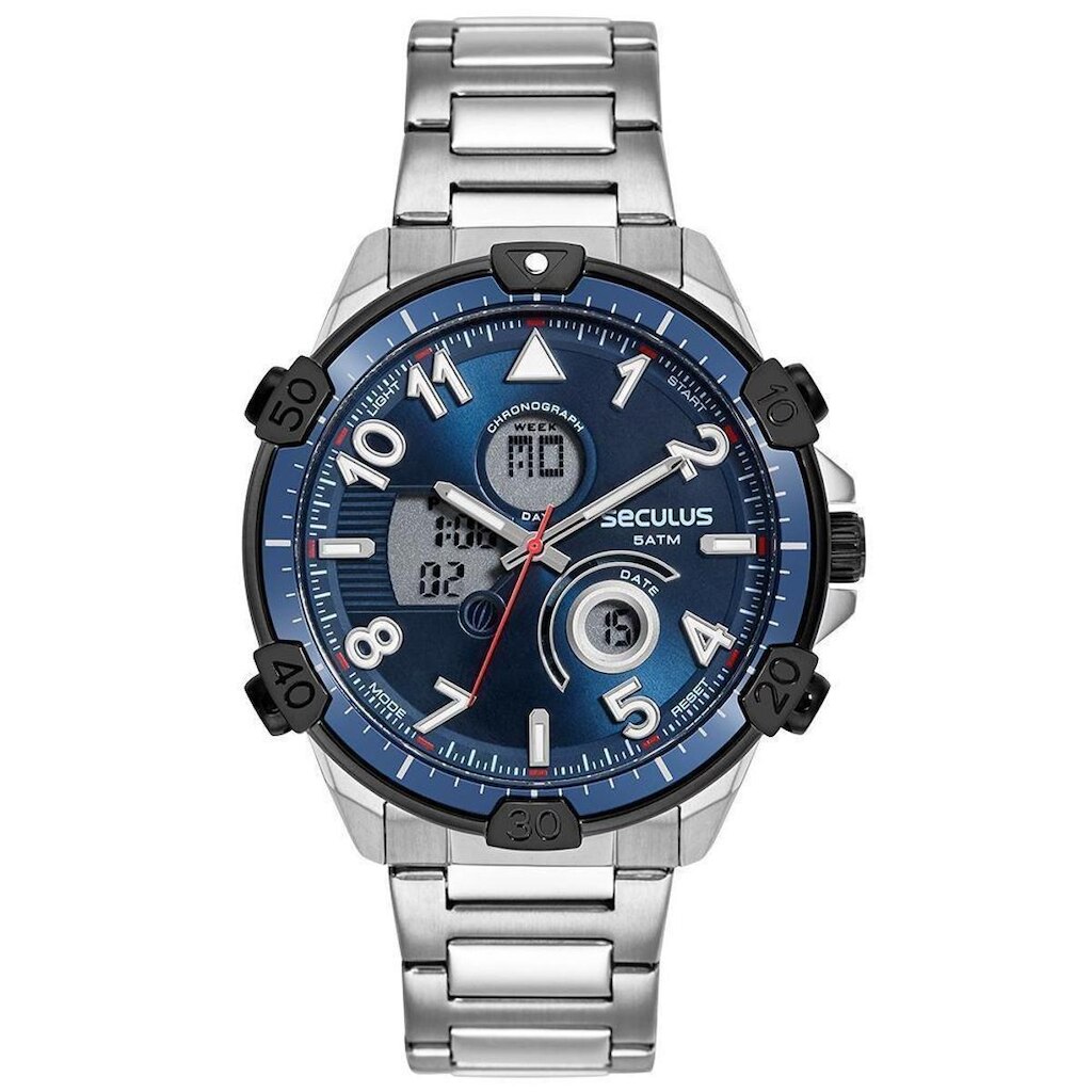 Relógio Seculus Masculino 77270GPSVCA1