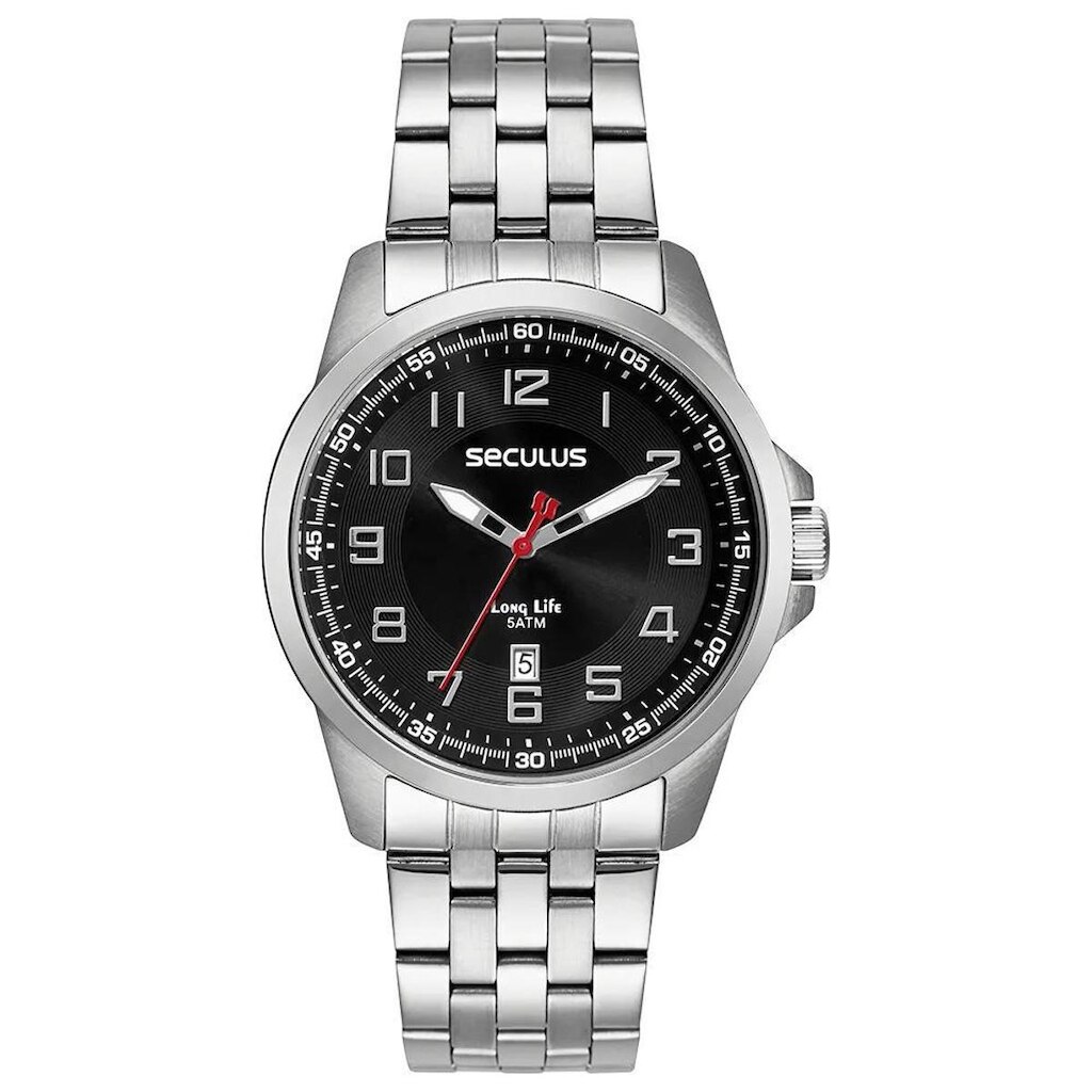 Relógio Seculus Masculino Casual Aço Prata 44200G0SVNA1