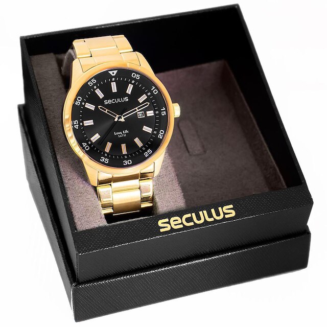 Relógio Seculus Masculino Long Life Analógico 20786GPSVDA3