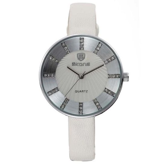 Relógio Skone Analógico 9250 - Branco