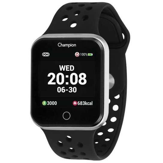 Relógio Smartwatch Champion Ch50006T - Preto Menor preço em Relógio Smartwatch Champion Ch50006T - Preto