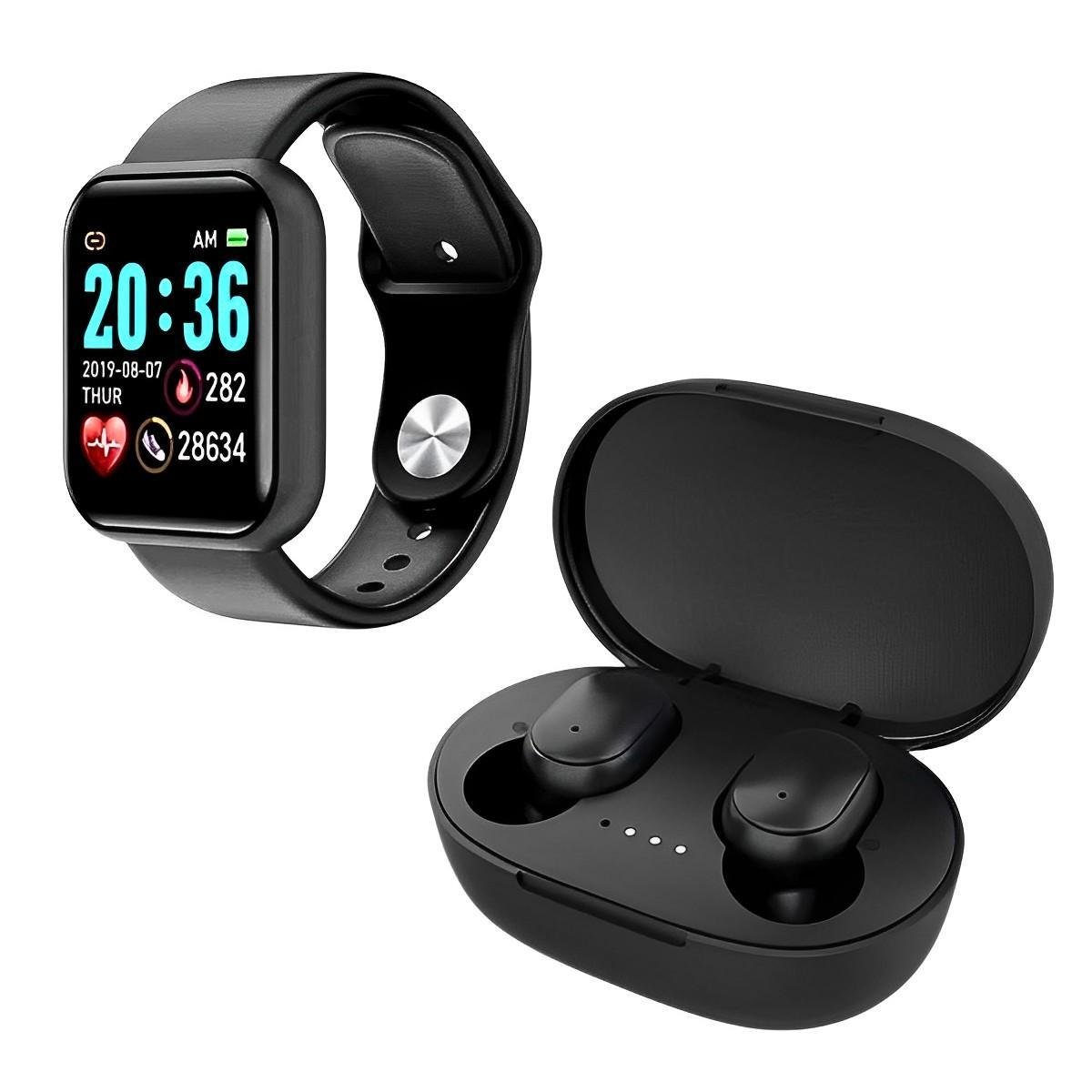 Relógio Smartwatch Inteligente D20 + Fone De Ouvido Sem Fio Bluetooth 5.0 In Ear Graves Profundos Menor preço em Relógio Smartwatch Inteligente D20 + Fone De Ouvido Sem Fio Bluetooth 5.0 In Ear Graves Profundos