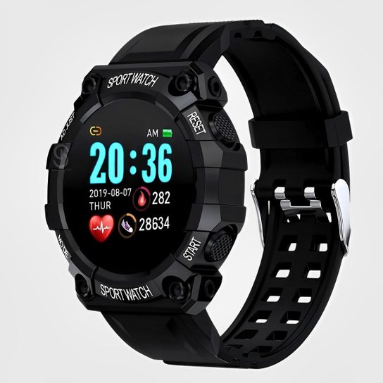 Relógio Smartwatch Inteligente Recebe Notificações WhatsApp Ligações Bluetooth Envio Imediato - Preto Menor preço em Relógio Smartwatch Inteligente Recebe Notificações WhatsApp Ligações Bluetooth Envio Imediato - Preto