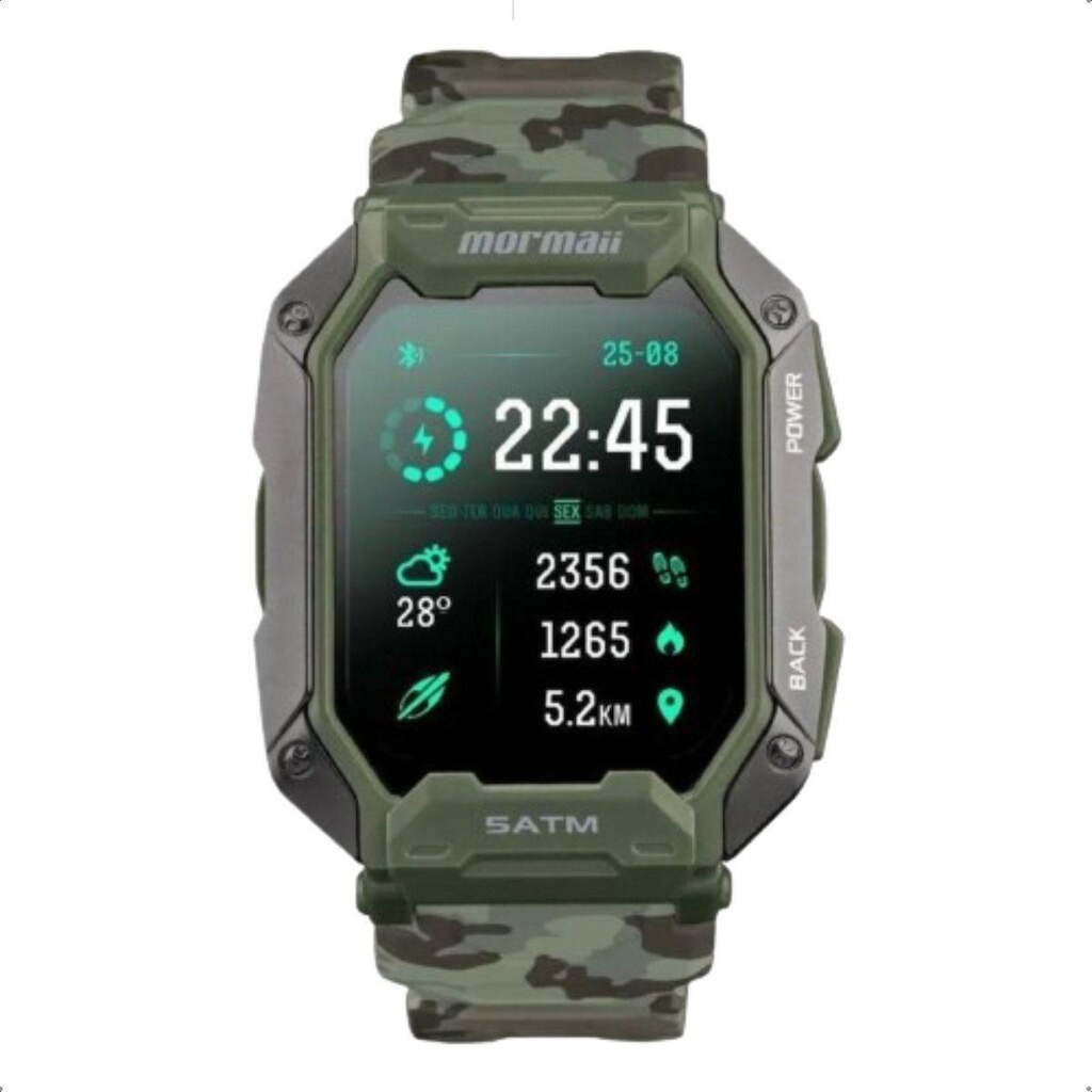Relógio Smartwatch Mormaii Resistente 5ATm