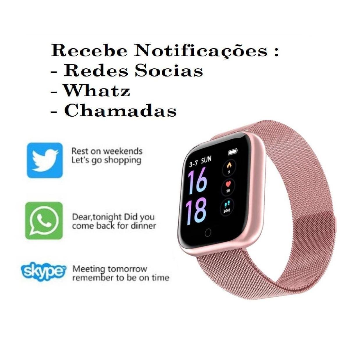 smartwatch p80 rose gold