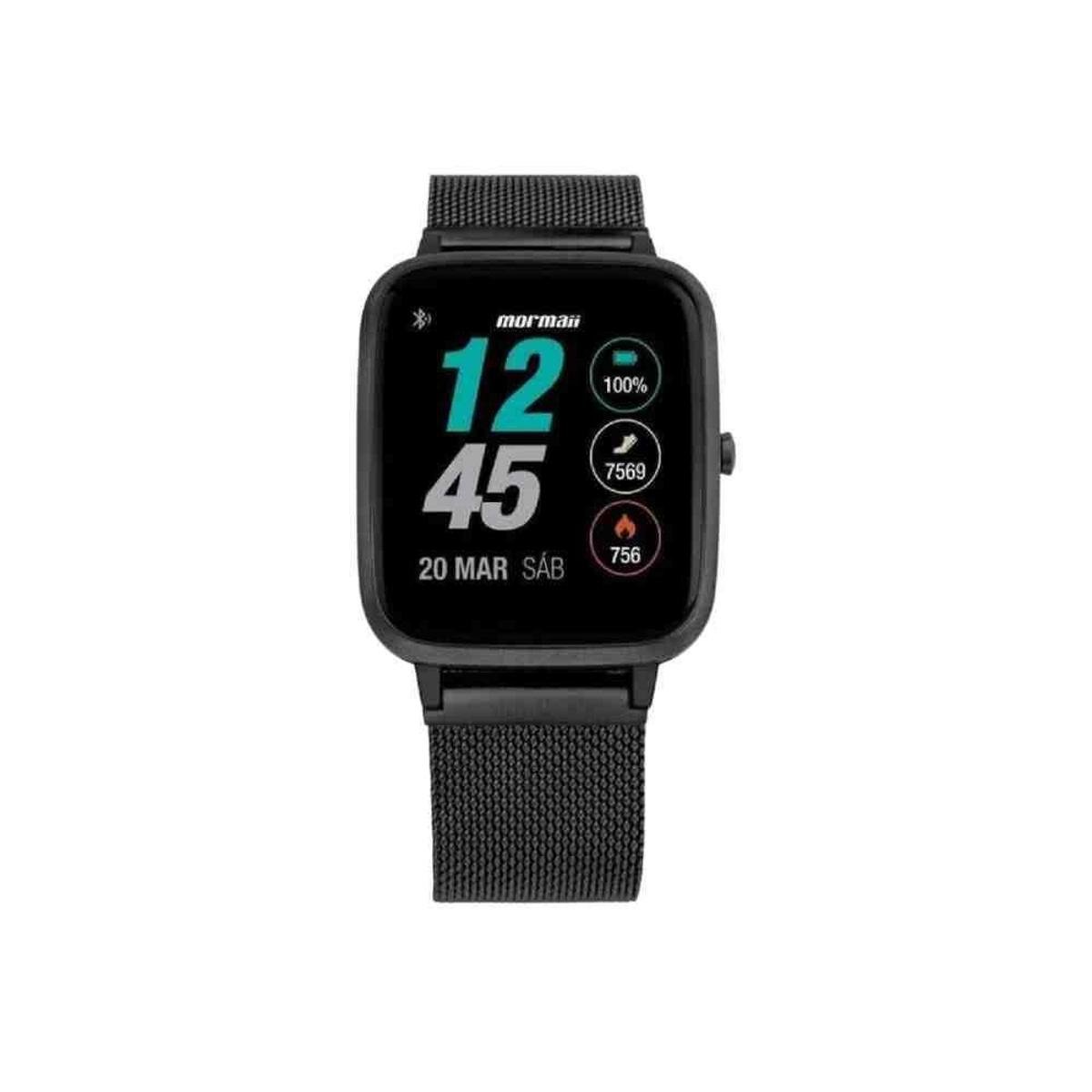 Relógio Smartwatch Preto Mormaii MOLIFEAM/7P Menor preço em Relógio Smartwatch Preto Mormaii MOLIFEAM/7P