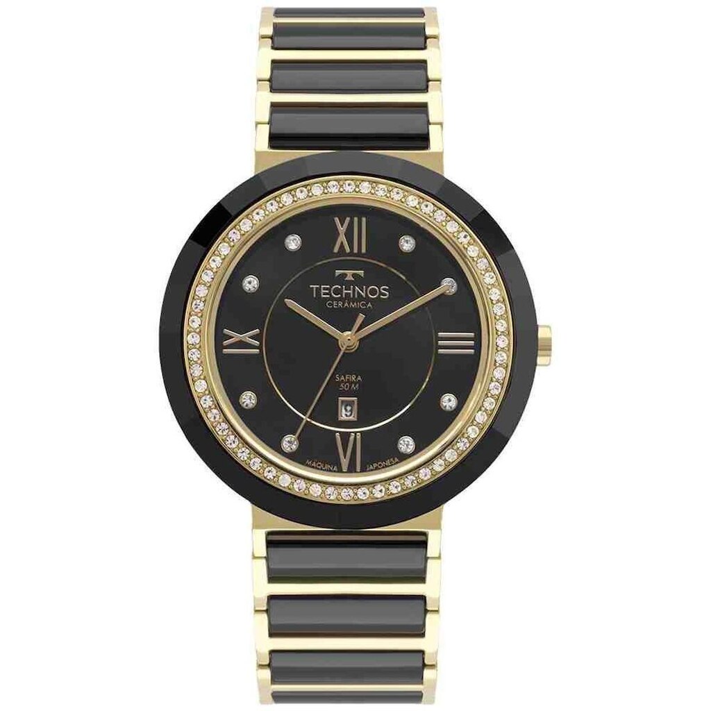 Relógio Technos Elegance Ceramic/Saphire Feminino Preto 2015CEJ/2P