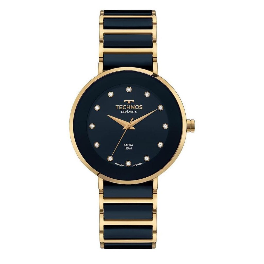 Relógio Technos Feminino Ceramic Sapphire Dourado - 2035LMM/1A