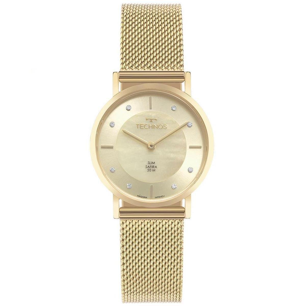 Relógio Technos Feminino Slim Dourado 2025LTX/1X 2025LTX/1X Dourado