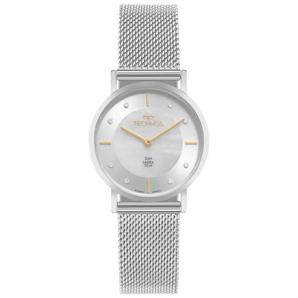Relógio Technos Feminino Slim Prata - 2025LTW/1B 2025LTW/1B